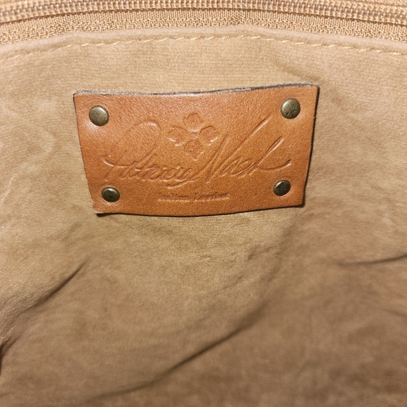 Patricia Nash Tan Map Print Satchel